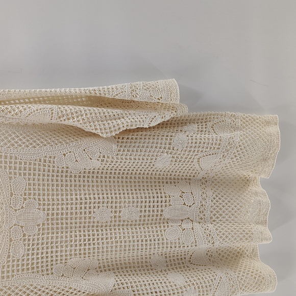 Cato Cream Crochet Sheer Top Size XL - Picture 3 of 9
